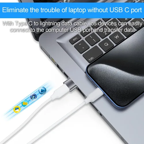 Vista 3 de Paquete de 10 adaptadores USB a USBC, adaptador USB A a C, adaptadores USB-A a USB-C, convertidor de cable USB a USBC para iPhone 15, iPad Pro Gris