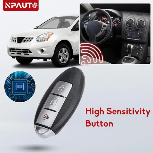 Vista 5 de NPAUTO Llavero de Repuesto Compatible con Nissan Rogue Pathfinder Versa 2007 2008 2009 2010 2011 2012, Control Remoto de Entrada sin Llave, Llaves