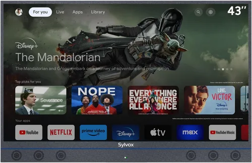 Vista 12 de SYLVOX Nueva TV inteligente para exteriores de 43”, Rendimiento impermeable superior, Acabado mate mejorado para efecto antirreflejos mejorado