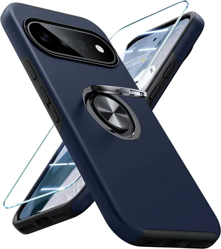 Vista 53 de JAME Funda delgada para Google Pixel 7 Pro, soporte de anillo a prueba de Azul