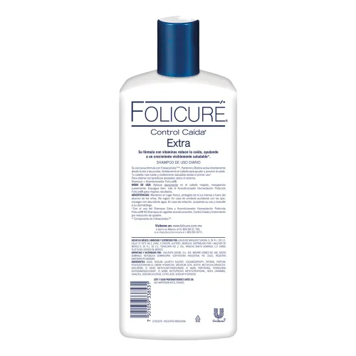 Vista 2 de 2 PACK!! FOLICURÉ EXTRA CHAMPÚ CONTROL CAÍDA CON BIOTINA, CRECIMIENTO FUERTE Y SANO