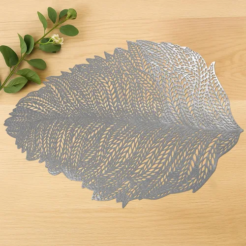 Vista 10 de Decozen Juego de 6 manteles individuales con diseño perforado para decoración de cocina, resistente a los arañazos, resistente a las manchas
