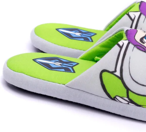Vista 7 de Disney Pixar Toy Story Pantuflas para niños Buzz Lightyear sin cordones, Verde
