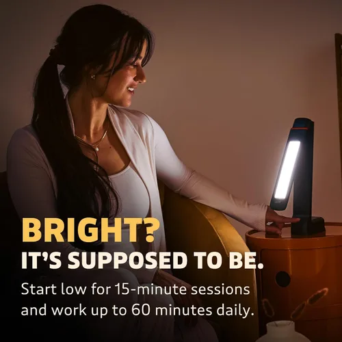 Vista 7 de Circadian Optics Lumos 2.0 Lámpara de escritorio con terapia de luz brillante Como se ve en Shark Tank Brillo ultra potente de 10,000 LUX El