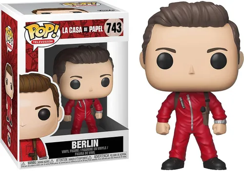 Vista 2 de POP Money Heist: La Casa De Papel - Figura de vinilo Berlin Funko Pop (empaquetado con funda protectora compatible con caja pop box), multicolor