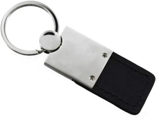 Vista 3 de Au-TOMOTIVE GOLD Llavero de cuero rectangular Duo para Honda Civic Reverse C (negro), Negro