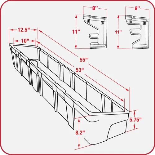 Vista 4 de MaxMate Caja de almacenamiento para debajo del asiento compatible con Ford F-150 2015-2026; F-250 F-350 SD Supercrew Cab 2017-2026, organizador