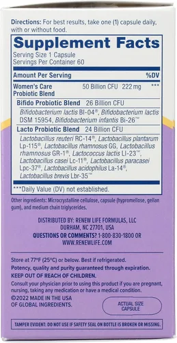 Vista 6 de Renew Life Probiótico vaginal Ultimate Flora 50 mil millones, 60 CT