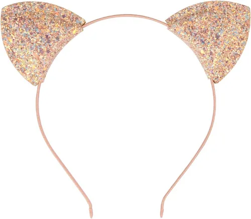 Vista 2 de Diadema con purpurina para orejas de gato, orejas de gato, orejas de gato, con purpurina y orejas de gato, para uso diario y decoración de fiestas
