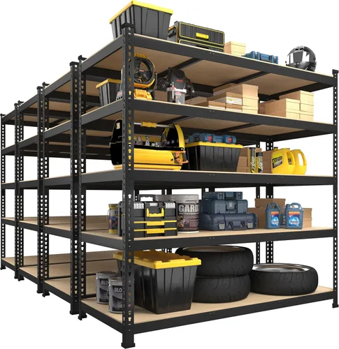 Vista 14 de PrimeZone Estantes de Almacenamiento de Servicio Pesado de 40" An x 20" Pr x 59" Al, Unidad de Estantería de Garaje Ajustable de 4 Niveles, Estante