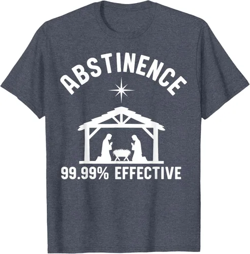 Vista 64 de Abstinence 99.99 Percent Effective Nativity Christmas Joke T-Shirt