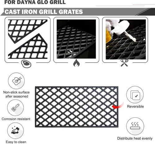 Vista 4 de DGH474CRP DGH450CRP Parrilla de piezas de repuesto Rejillas para Dyna Glo Grill Parts DGH483CRP Rejilla de parrilla Sear Rejillas de cocina Dyna Glo