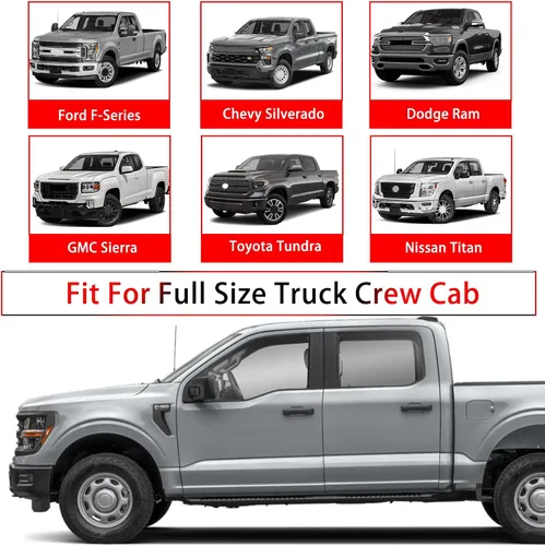 Vista 8 de Cubierta impermeable para cabina de camión reemplazar la serie F/Silverado/Ram CrewCab 2 puertas