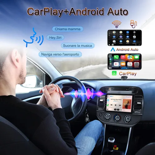 Vista 6 de Estéreo de coche Android 13 para Toyota Camry 2000 2001 2002 2003 2004 2005 2006 9 pulgadas pantalla táctil Radio con Carplay Android Auto Hi-Fi