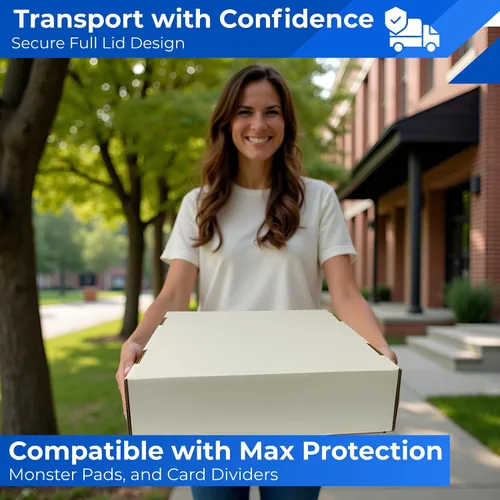 Vista 6 de Max Protection Caja de almacenamiento de tarjetas TCG de 5 filas – Caja de almacenamiento de tarjetas a granel de 5000 unidades para tarjetas