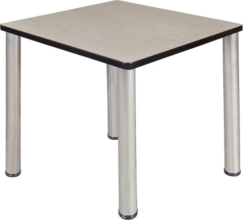 Vista 22 de Regency Kee - Mesa cuadrada pequeña para sala de descanso de 30 pulgadas, parte superior de cerezo, patas negras