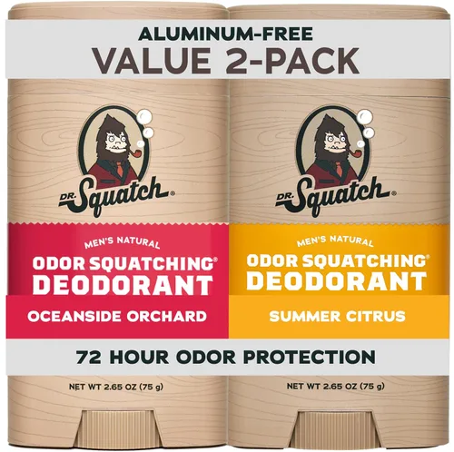 Vista 16 de Dr. Squatch Desodorante natural para hombres, sin aluminio, Summer Citrus + Cool Fresh Aloe, 2.65 oz, 2