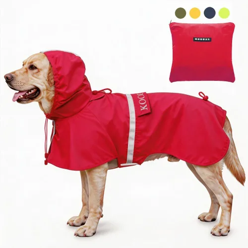 Vista 17 de Chaqueta Impermeable para Perros Poncho Ropa para Perros Impermeable para Mascotas para Perros de Tamaño Pequeño a Mediano (Amarillo Fluor, 2XL)