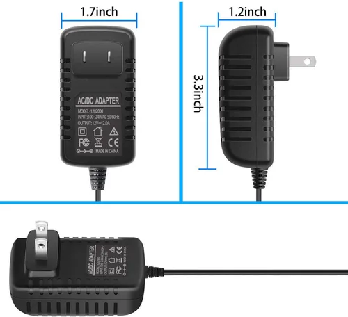 Vista 6 de 12V 2A 24W Fuente de alimentación AC 100V-240V a 12V 2A Adaptador montado en la pared 12V Conmutación para DC12V CCTV Cámara LED tira luz rc