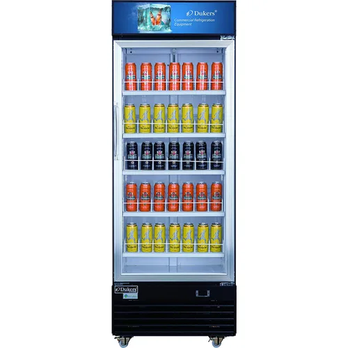 Vista 3 de Dukers Appliance USA Refrigerador Merchandiser, Negro/Transparente