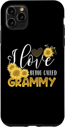Vista 11 de Funda para iPhone 15 con texto en inglés "I Love Being Called Grammy Sunflower Lover Family Party Case