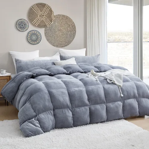 Vista 4 de Byourbed Boi He Thick® - Juego de edredón Coma Inducer® Alaskan King, color gris plateado