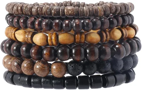Vista 25 de Pulsera Gótica Ajustable de Cuero Trenzado Punk Multicapa de Estilo Grunge, Conjunto de Pulseras Emo con Brazalete de Metal, Envoltura