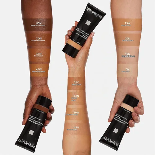 Vista 4 de Dermablend Base de maquillaje para piernas y cuerpo con SPF 25, 20N Light Natural, 3.4 onzas líquidas