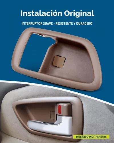 Vista 3 de LUJUNTEC Manijas interiores de puerta de repuesto para Toyota Avalon Beige (2 unidades)