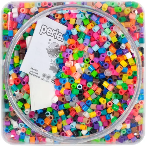 Vista 4 de Perler Cuentas surtidas de fusibles multicolor para manualidades infantiles, 11000 piezas