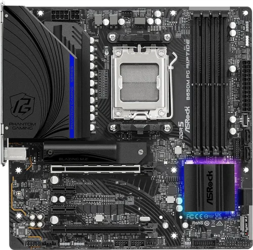 Vista 2 de ASRock B650M PG Riptide AMD Ryzen 7000 Series Procesadores Placa base