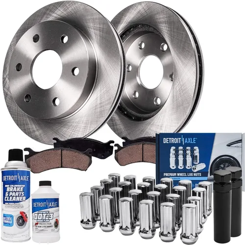 Vista 104 de Detroit Axle - Rotores de freno para Jeep Compass 2015-2022 Renegade 2016-2022 Fiat 500X 2016-2022, 2018, 2019, 2020, 2021. Reemplazo de rotores