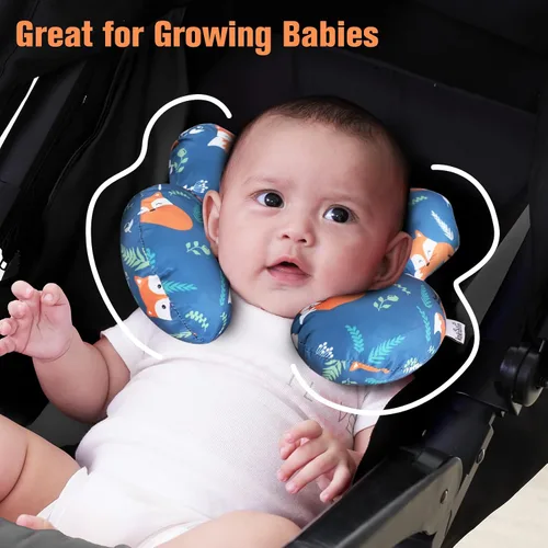 Vista 4 de KAKIBLIN - Almohada de cuello para bebé, almohada de apoyo para la cabeza del bebé, almohadas para el cuello infantil