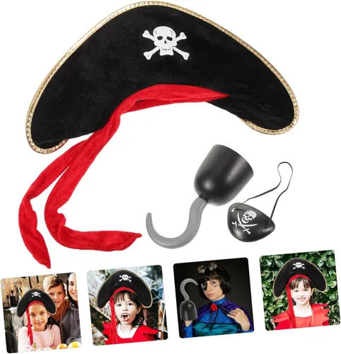Vista 8 de balacoo 1 Set halloween party disfraces de halloween para niños DIY accessories pirate accessories kit caps halloween costumes pirate party favor