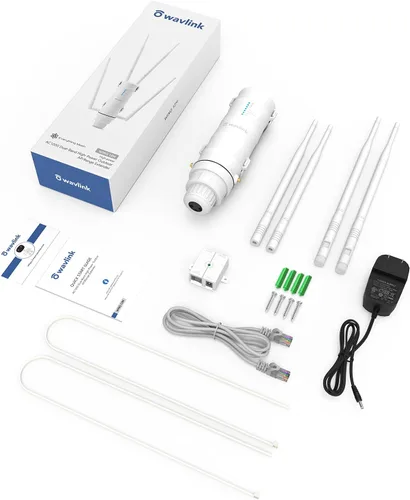 Vista 6 de WAVLINK AC1200 Extensor de WiFi al Aire Libre de Largo Alcance, Punto de Acceso al Aire Libre a Doble Banda Resistente a la Intemperie con POE
