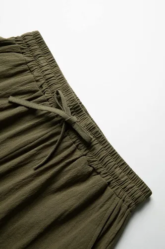 Vista 6 de THWEI Conjunto de 2 piezas para hombre, camisa de manga corta, casual, algodón, con botones, para verano, playa, vacaciones