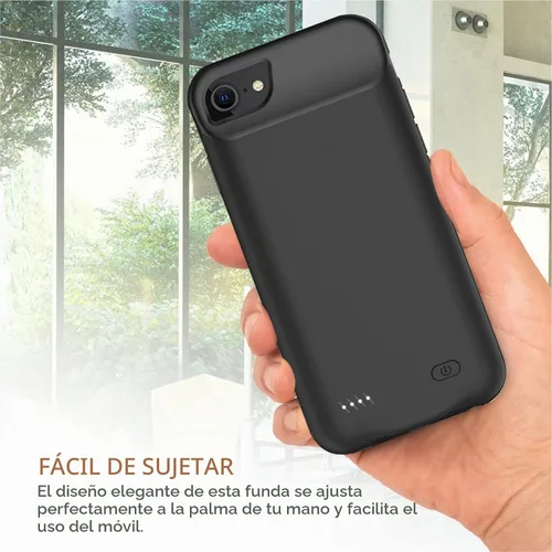 Vista 7 de Funda de batería para iPhone 8/7/6S/6/SE 2020/SE 3, 10000mAh Funda protectora de carga portátil recargable compatible con iPhone 8/7/6S/6/SE 2020/SE