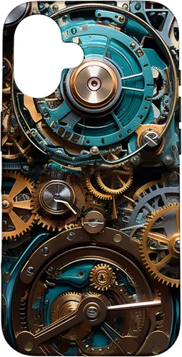 Vista 32 de Mechanical Steampunk Gears Internal Cogwork Mechanism Case for iPhone 17