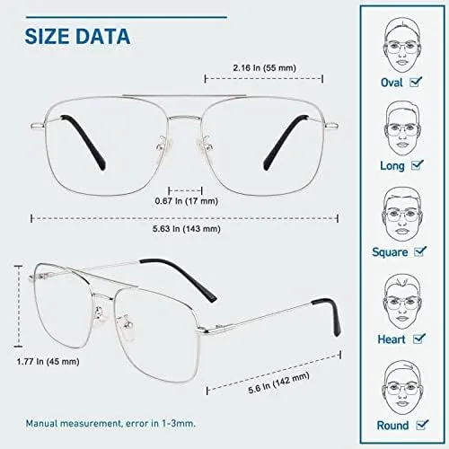 Vista 5 de GQUEEN Gafas transparentes falsas sin receta Gafas Marco rectangular, 201512
