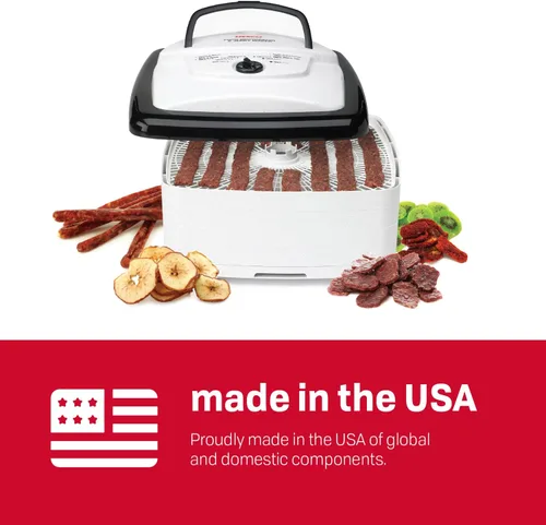 Vista 7 de Nesco/American Harvest FD-80 Máquina para deshidratar alimentos, con forma cuadrada., Blanco
