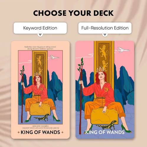 Vista 7 de Wyspell Baraja de Tarot Femenina – Cartas de Tarot Sin Bordes con Libro de Guía para Principiantes – Juego de Cartas para Principiantes