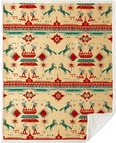 Vista 38 de Indigo Hill by HiEnd Accents Acadia - Manta de sherpa con estampado de pinos bosques, naturaleza, bosque, montaña, manta occidental para acampar al