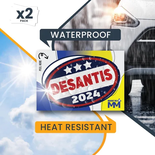 Vista 5 de Magnet Me Up Desantis 2024 Ronald Desantis Partido Político Republicano 2024 Adhesivo Adhesivo 2024, 2 unidades, 5.5 x 3.5 pulgadas, Adhesión