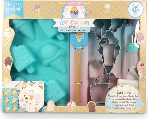 Vista 7 de Handstand Kitchen Arcoiris y unicornios 15 piezas Ultimate Baking Party con recetas Dishwasher Safe, Family Activity, Sturdy for Everyday Use