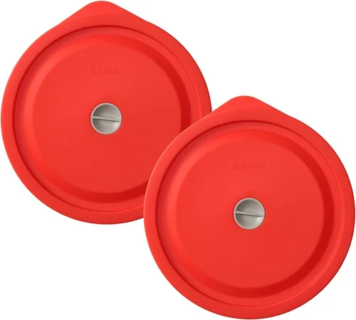 Vista 14 de Tapas de repuesto para Pyrex 7200-PC de 2 tazas, tapa de cobertura de almacenamiento redonda de silicona para tazón de vidrio Anchor Hocking Beige 4