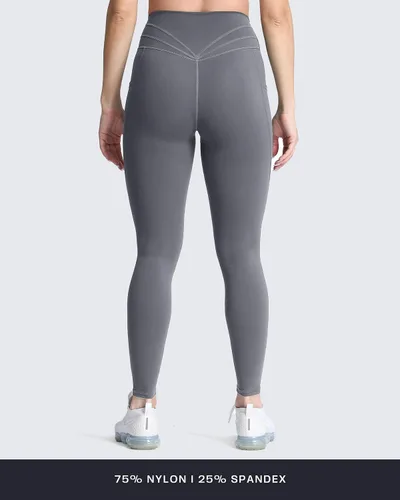 Vista 124 de Aoxjox Trinity - Pantalones de yoga de cintura alta con bolsillos para mujer, control de abdomen, cintura cruzada, leggings de entrenamiento suaves