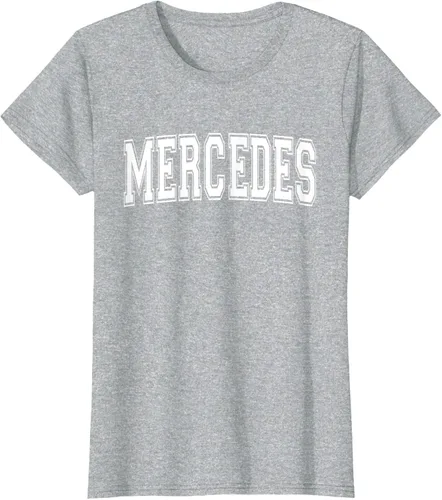Vista 24 de MERCEDES TX TEXAS USA - Camiseta deportiva vintage estilo Varsity, Negro, S