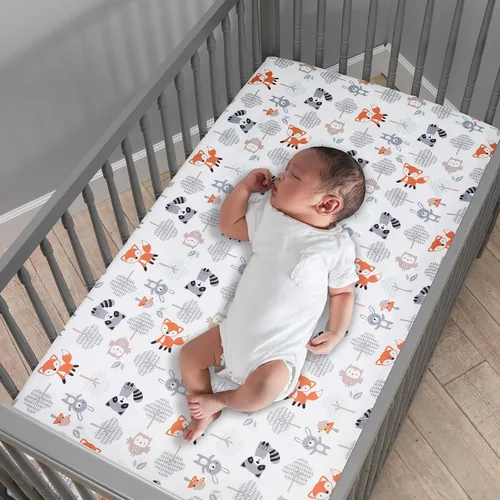 Vista 3 de Bedtime Originals Woodland Friends - Juego de cama para cuna, 3 piezas, multicolor