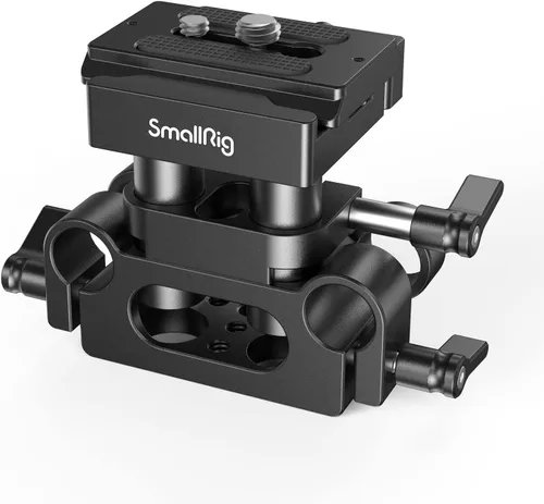 Vista 8 de SmallRig Placa de montaje para abrazadera de liberación rápida Arca-Swiss y placa inferior para tipo Manfrotto con montaje de abrazadera de varilla