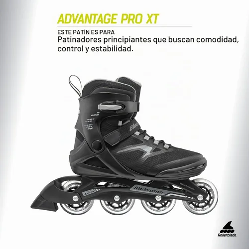 Vista 2 de Rollerblade Men's Advantage Pro XT Black/Silver Skates